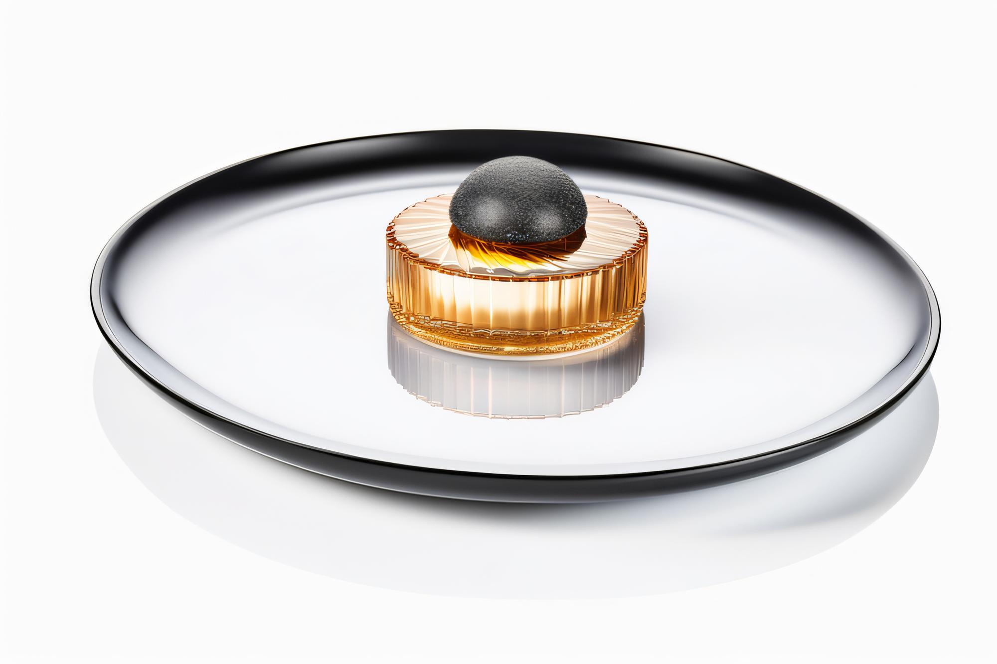 Compact set of plated tasting courses